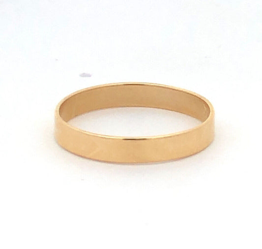 Designer CATBIRD 14K Yellow Gold Polished Flat Wedding Anniversary Band Ring