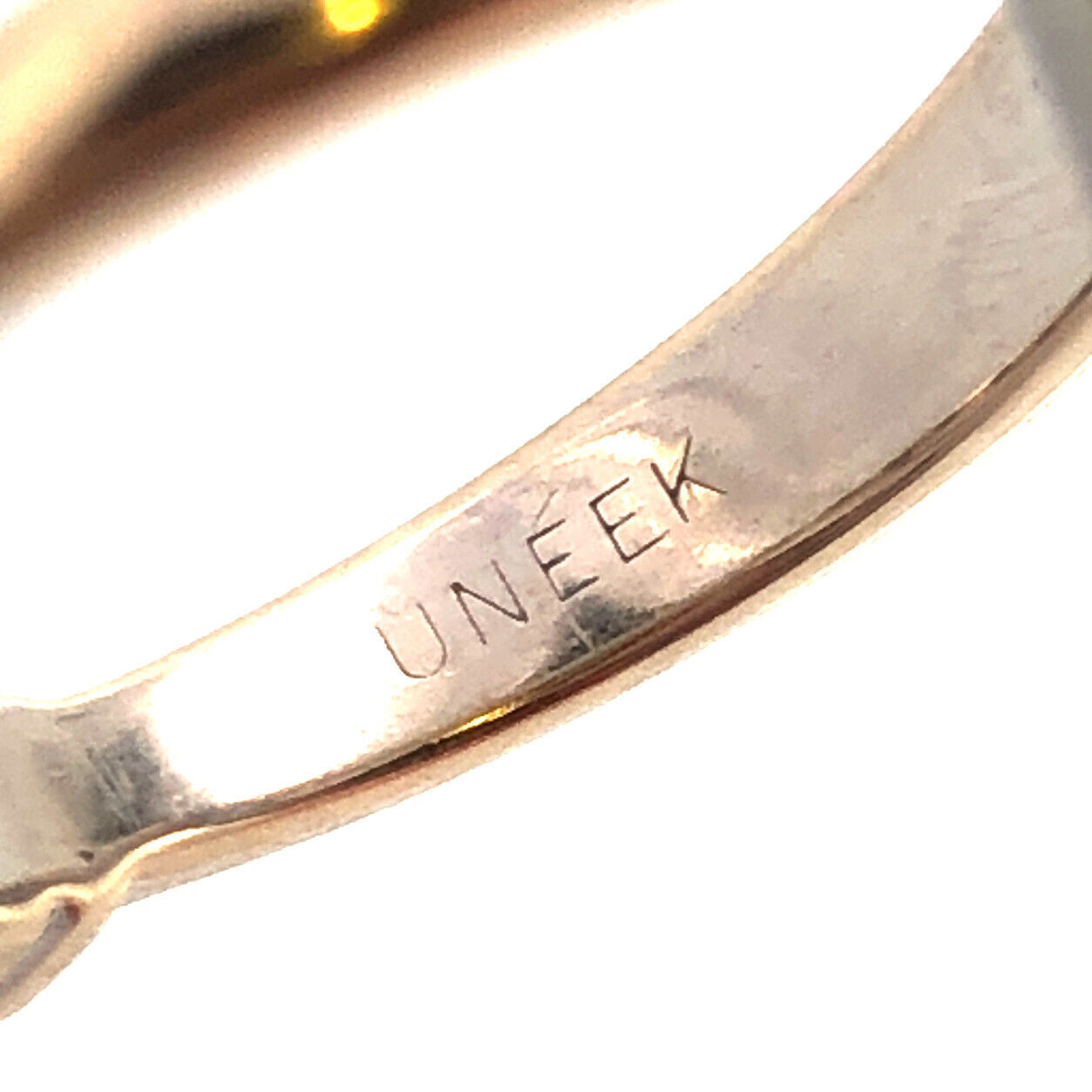 Designer UNEEK 18K White Gold Round Diamond Anniversary Wedding Band Ring