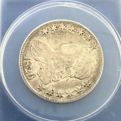 1826 Capped Bust Silver Half Dollar 50c Lettered Edge ANACS EF45 O-110 Coin