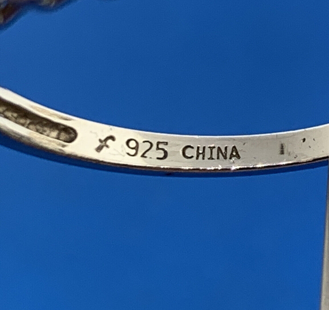 Designer Sterling Silver Marquise Cubic Zirconia CZ Wedding Stackable Band Ring