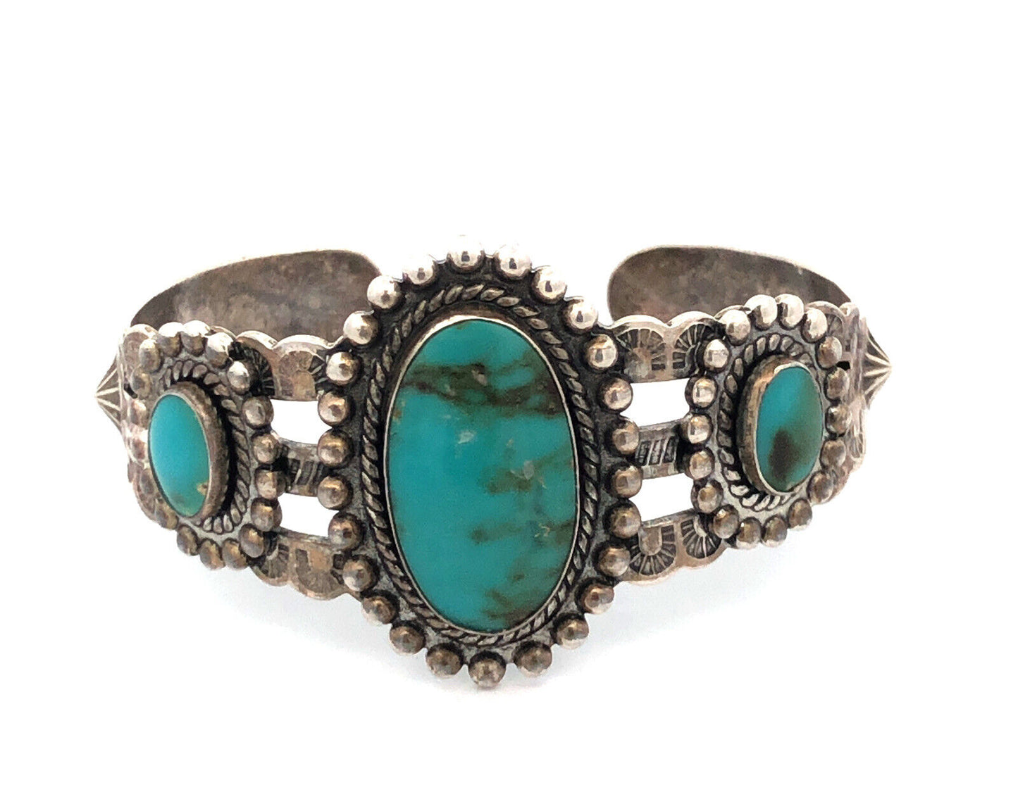 Native American Pacific Jewelry Co. 925 Silver Turquoise Child's Cuff Bracelet