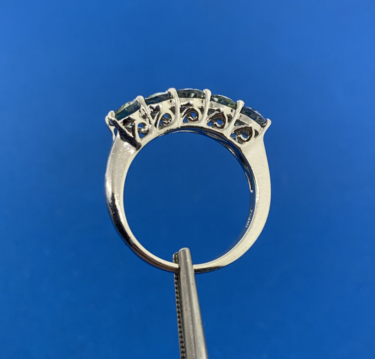 Chuck Clemency STS Sterling Silver 925 Brilliant Green Quartz Cocktail Ring