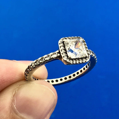 Pandora Sterling Silver Cubic Zirconia Timeless Elegance Occasion Ring 190947CZ