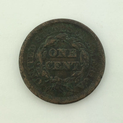 1854 P Liberty Head Braided Hair Large Copper Cent Better Philadelphia Mint Coin