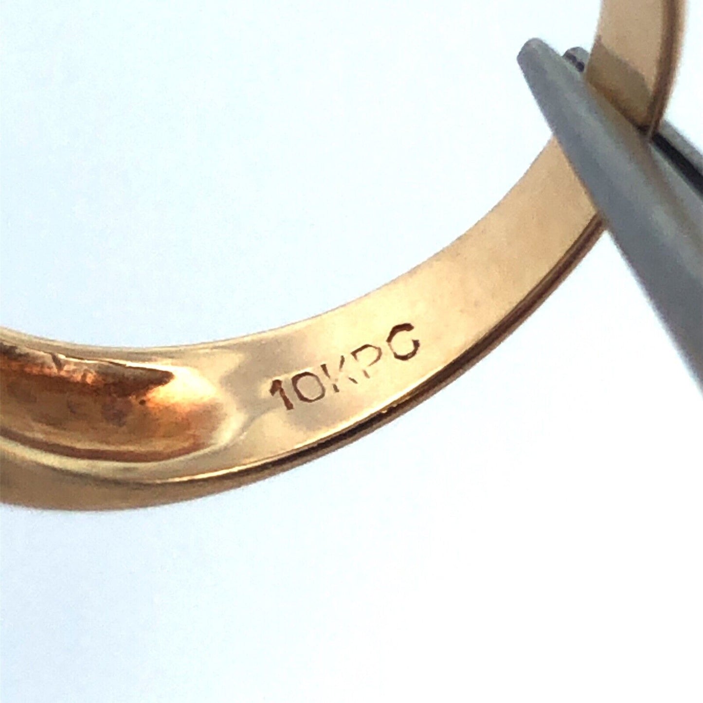 Designer 10K Yellow Gold Diamond Triple Row Tapered Bridal Cocktail Ring