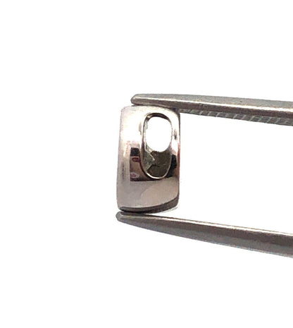 Designer ZEI 10K White Gold Diamond Solitaire Slide Charm Pendant