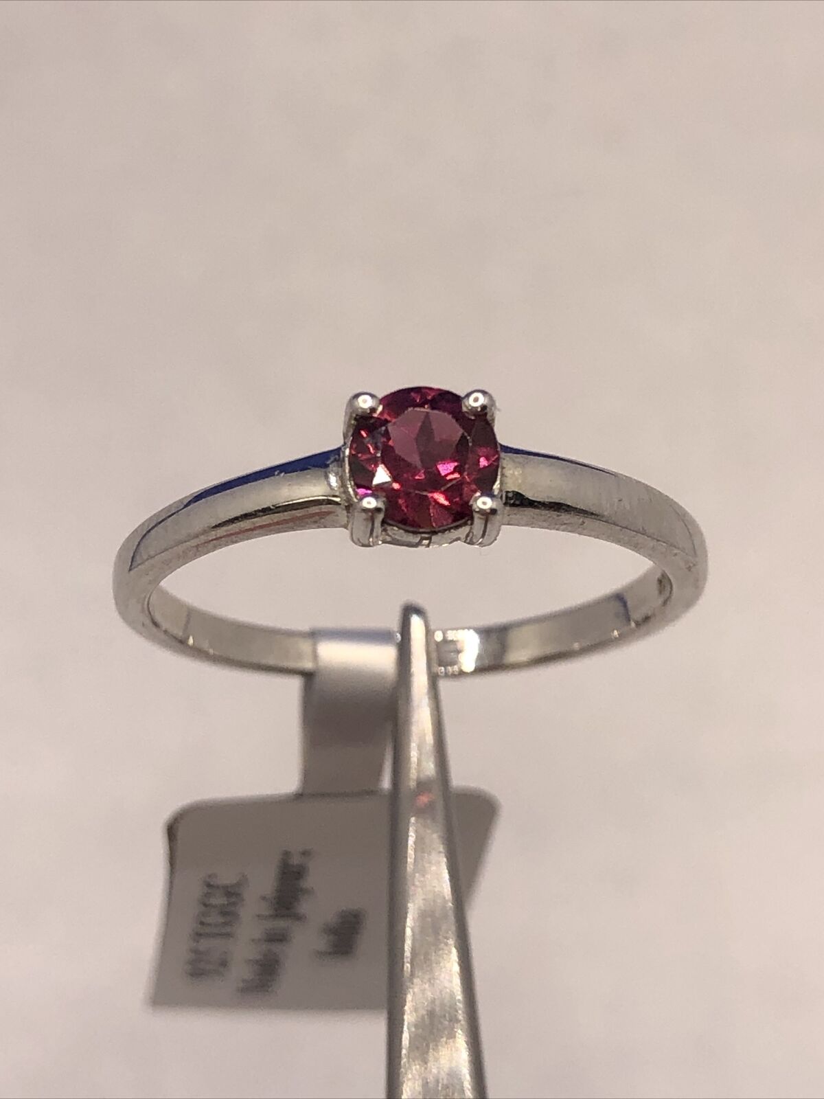 Designer 925 Sterling Silver Round Amethyst Solitaire Promise Ring