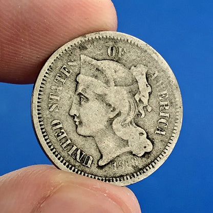 1868 P Nickel Three Cent Piece 3c Better Key Rare Scarce Philadelphia Coin