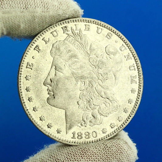 1880 O Morgan Silver Dollar VAM 48 Doubled 1 8 Hangnail Eagle AU New Orleans