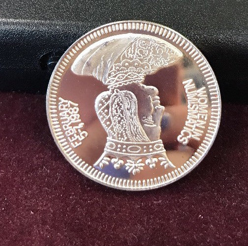 1987 Numismatic Association of Southern California Women in Numismatics .999 Rnd