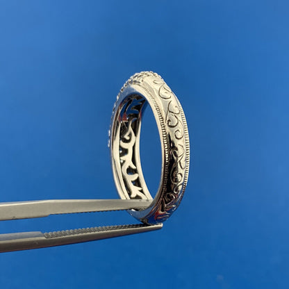 Tacori Sterling Silver Cubic Zirconia CZ Wedding Anniversary Eternity Band Ring