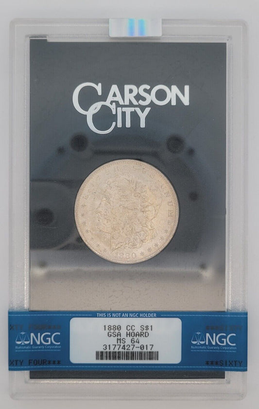 1880 Carson City .900 Silver Rare GSA Hoard MS64 Morgan Dollar w/ Original Box