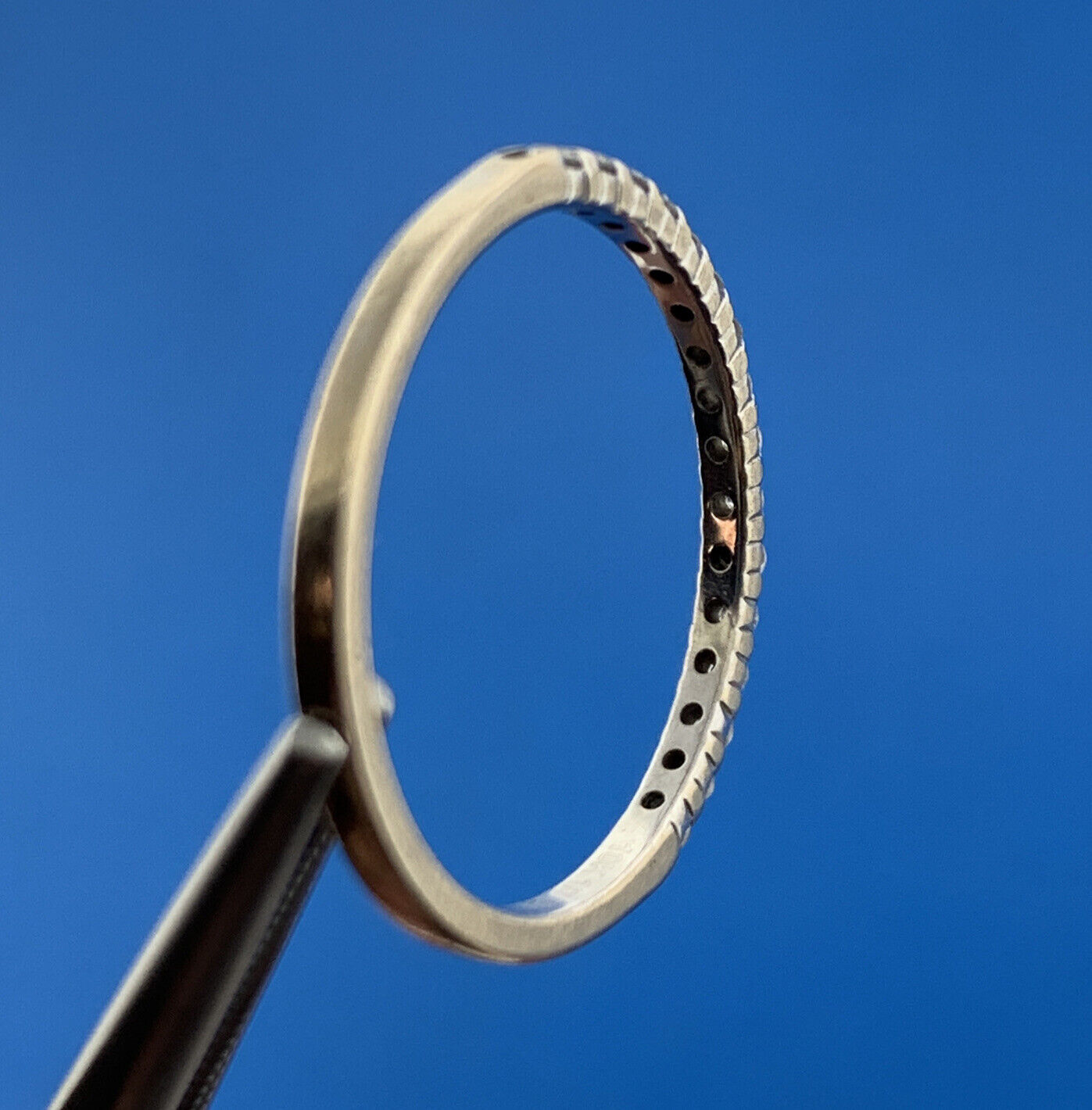 Designer 10K White Gold Diamond Wedding Anniversary Band Ring