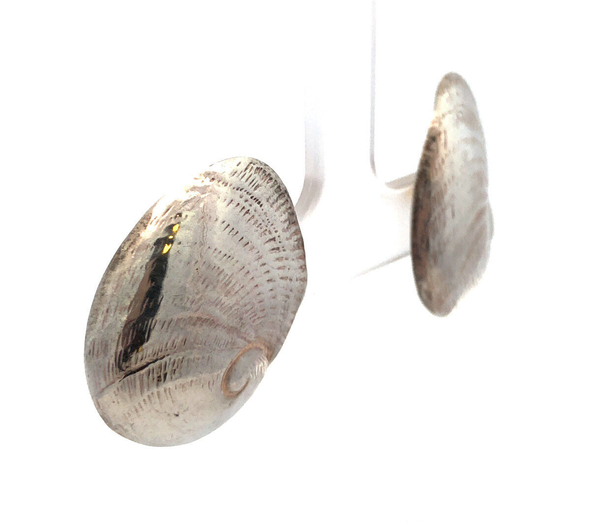 Designer Mignon Faget 925 Sterling Silver Sea Collection Moon Snail Earrings