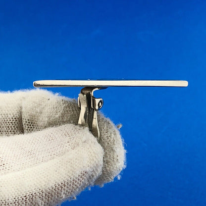 Vintage Sterling Silver 925 Modernist Malachite Onyx Statement Clip Earrings