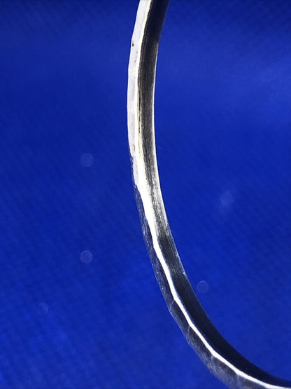 Designer 925 Sterling Silver Hammered Hoop Statement Earrings