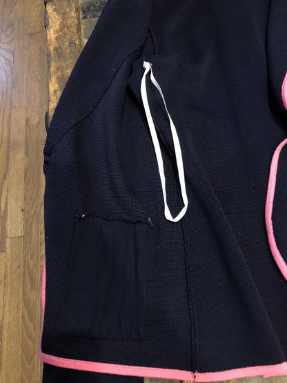 Lilly Pulitzer Ladie's Size S 100% Supima Cotton Blue Pink Accent Sweater Jacket