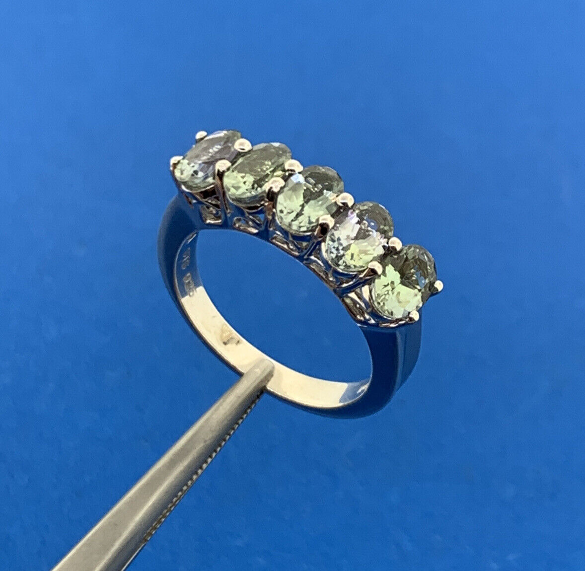 Chuck Clemency STS Sterling Silver 925 Brilliant Green Quartz Cocktail Ring