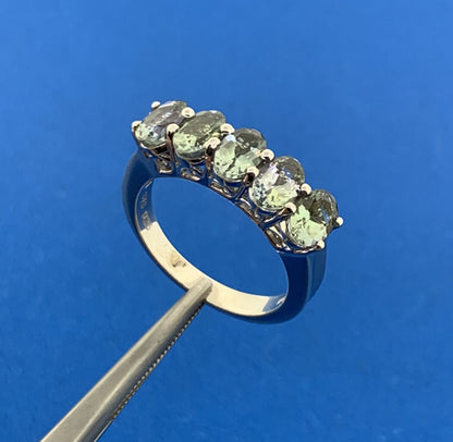 Chuck Clemency STS Sterling Silver 925 Brilliant Green Quartz Cocktail Ring