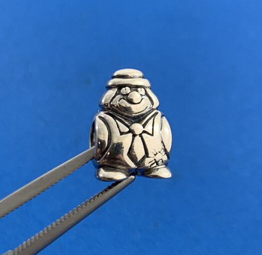 Authentic KALIA 925 Sterling Silver Frosty Snowman Slide Bracelet Charm