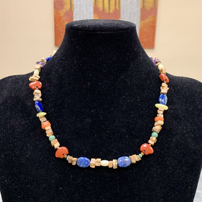 Designer Carolyn Pollack Sterling Silver 925 Multi-Gemstone 21" Strand Necklace