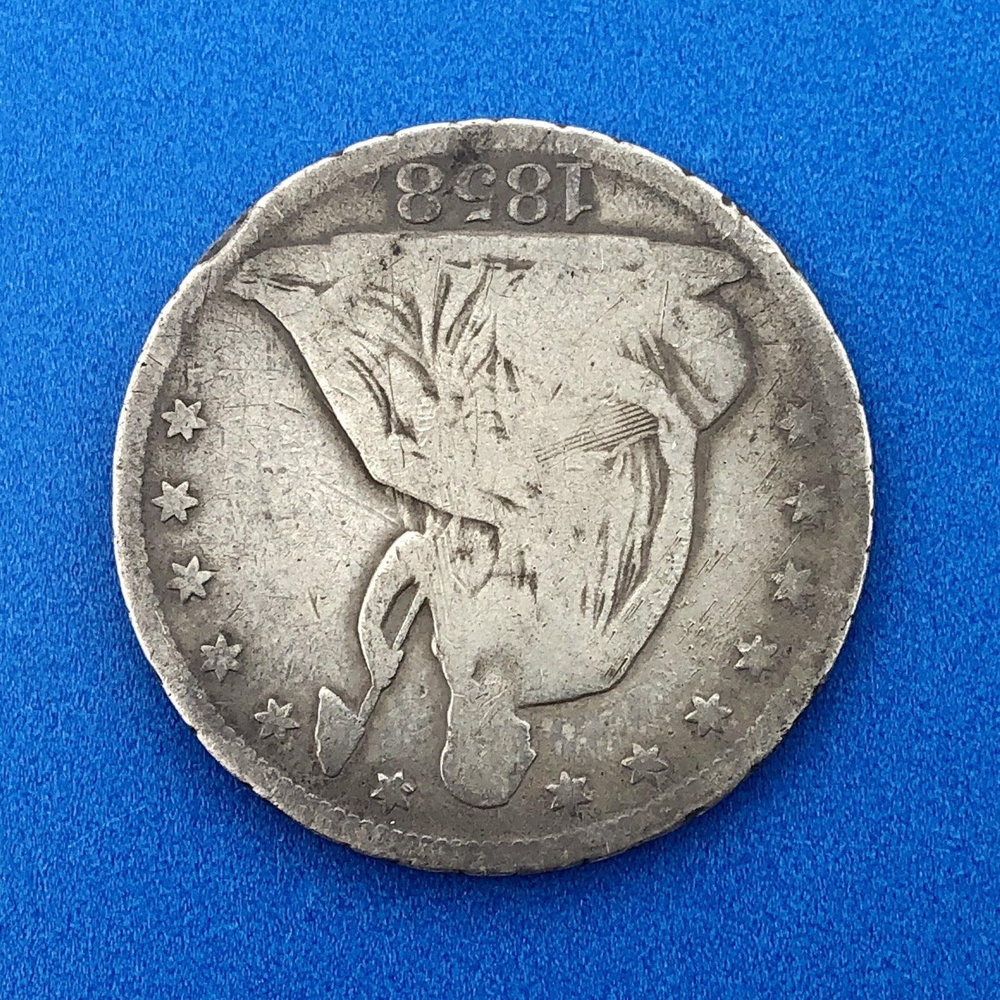 1858 O Seated Silver Half Dollar Better Key New Orleans Southern Mint Coin