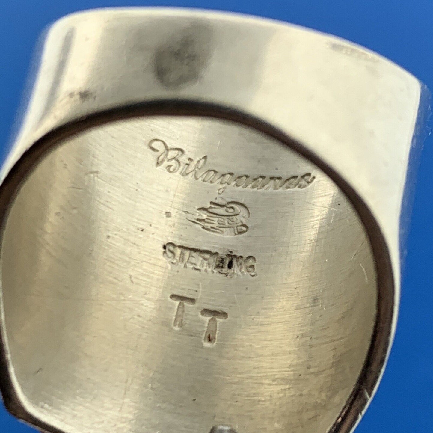 Bilagaanas Native American Artisan Sterling Silver Cubic Zirconia Statement Ring