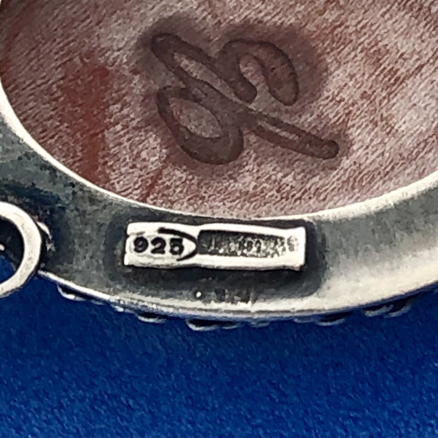 Vintage Italian Designer 925 Sterling Silver Cameo Pearl Station Necklace