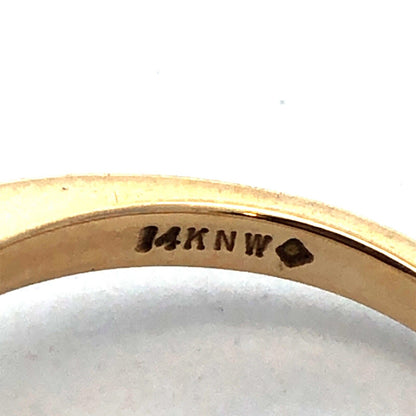 14K Yellow Gold Designer NW  Round Diamond Black Enamel Modernist Round Ring