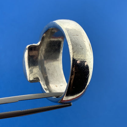 Custom Artisan Steeleworkx 925 Sterling Silver Skull Bikers Statement Ring