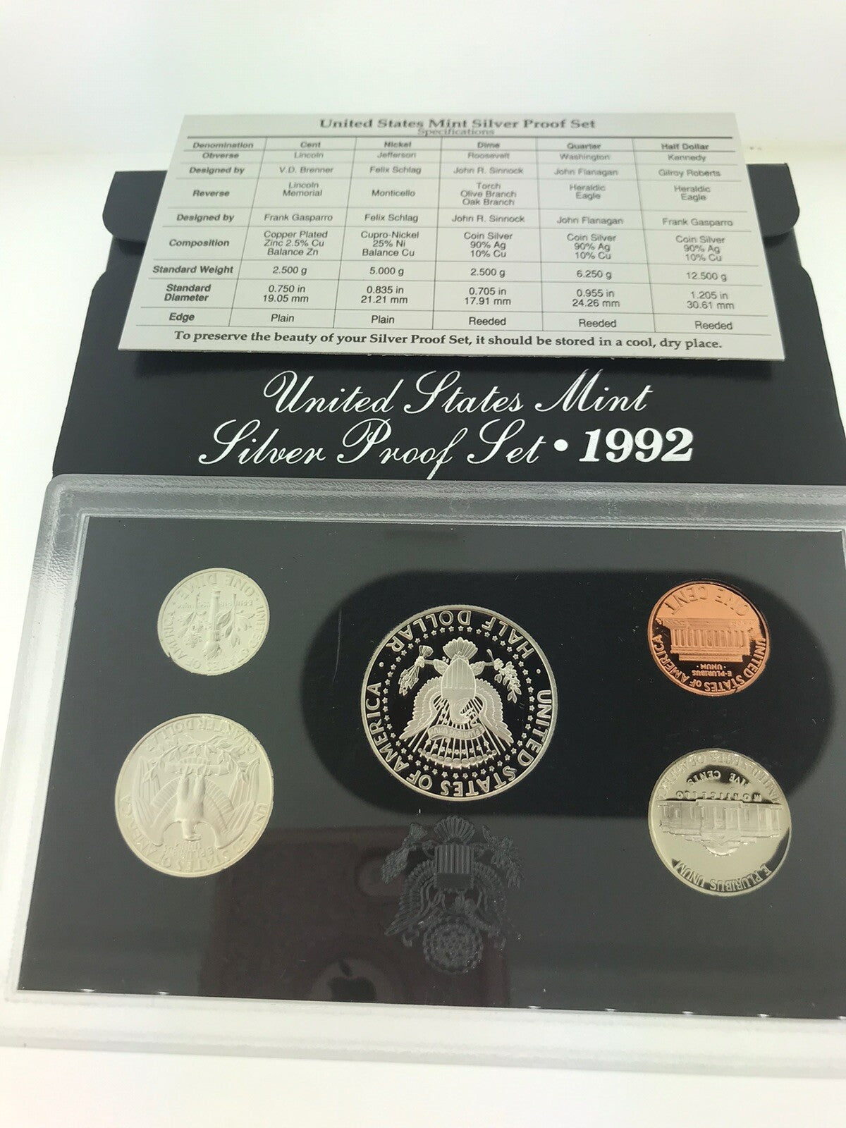 1992 1998 S Lot of United States Silver Proof Three 3 Sets OMP/COA