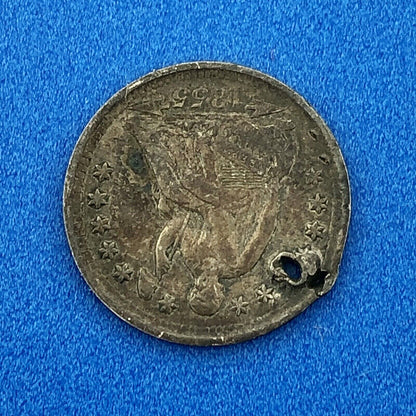 1855 P Seated Liberty Silver Half Dime Type 3 Better Key Rare Philadelphia Coin