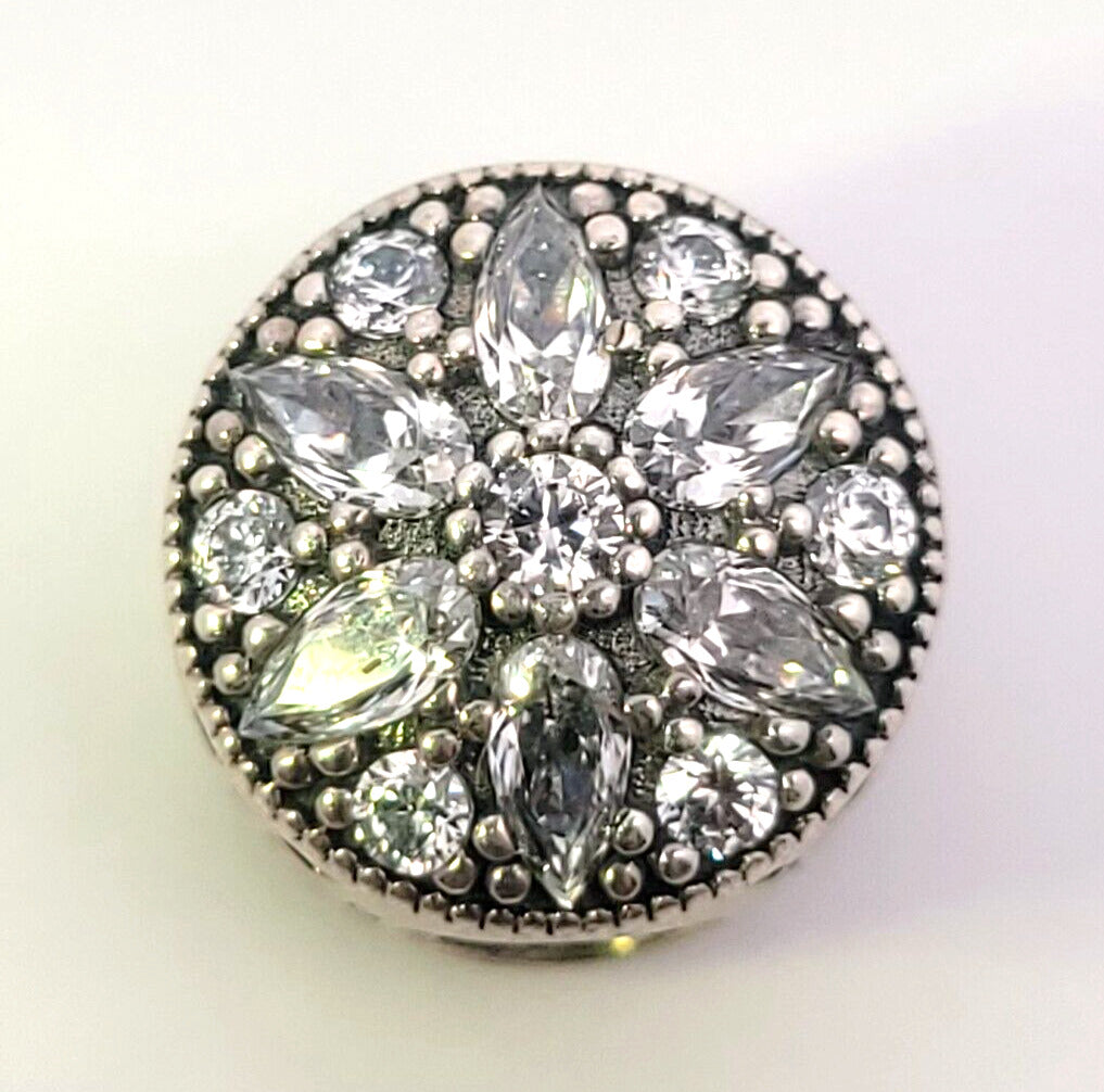 PANDORA 925 Sterling Silver Cubic Zirconia Studded Star & Hearts Bead Charm