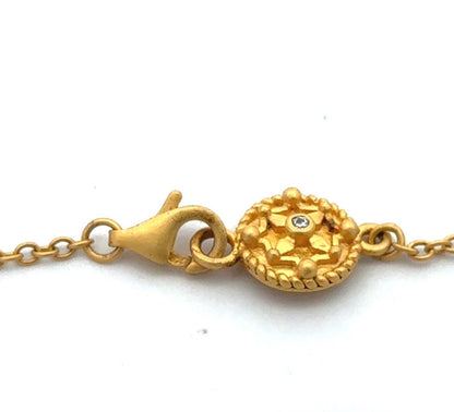 Freida Rothman 14K Gld Plt 925 Sterling Silver Cubic Zirconia Station Necklace