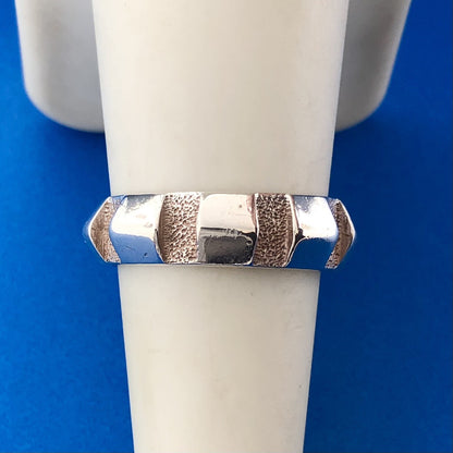 Rare Mignon Faget 925 Sterling Silver Schema Collecton Rotated Dentils Ring RET