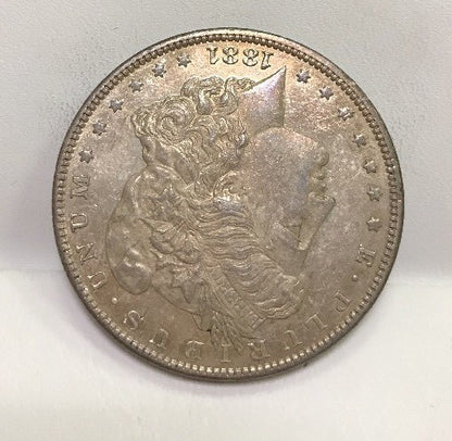 1881 O Silver Morgan Dollar U.S Coinage Key Better Date New Orleans Mint Toned