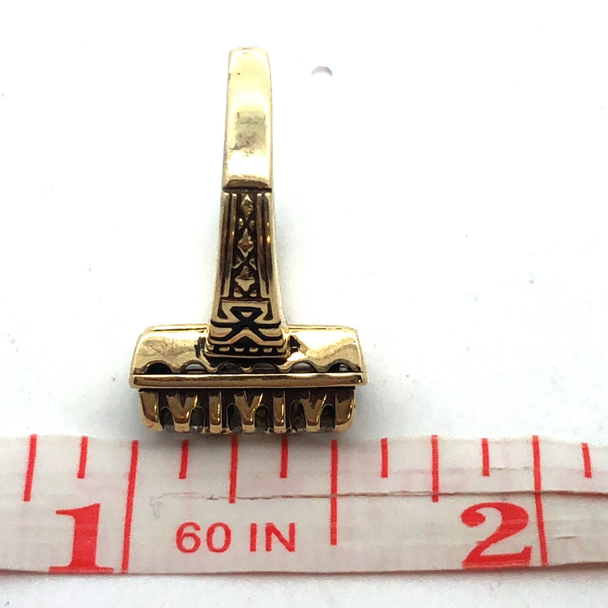 Custom Art Deco 14K Yellow Gold Diamond Trio Engagement Anniversary Ring