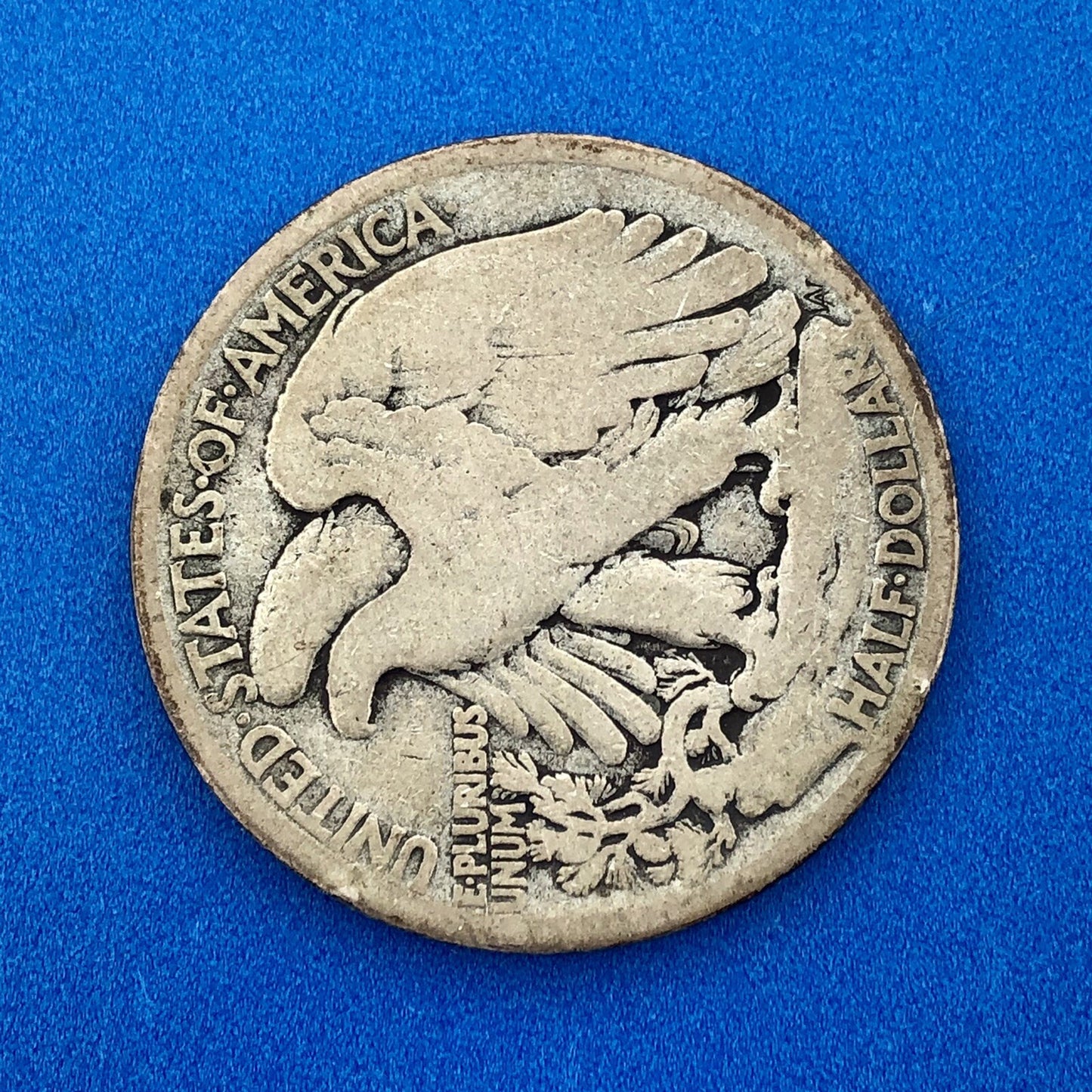 1917 D Obverse Walking Liberty Silver Half Dollar 50c Key Date Denver Coin