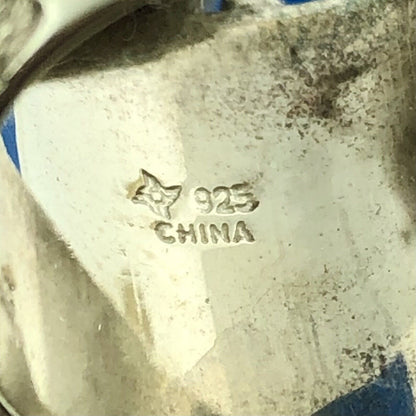 925 Sterling Silver Oval Turquoise Cabochon Romanesque Statement Ring