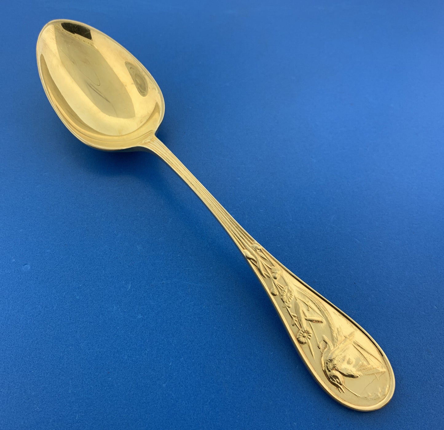 Tiffany & Co Vermeil Gold Washed Sterling Silver 925 Audubon Oval Soup Spoons