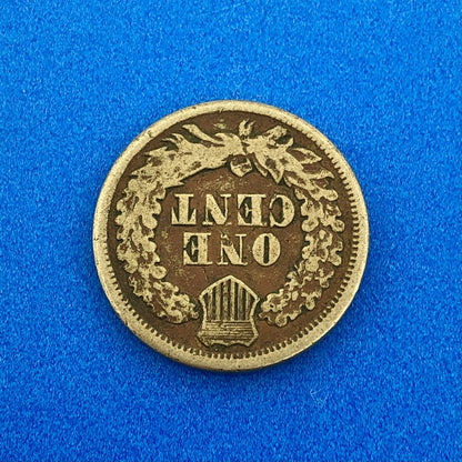 1863 P 1 Cent Indian Head Cent with Shield Better Key Date Copper-Nickel Coin