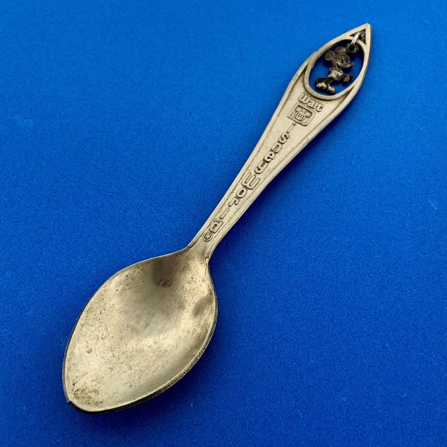 Vintage Silver Tone Walt Disney World Souvenir Spoon Mickey Mouse Dangle Charm