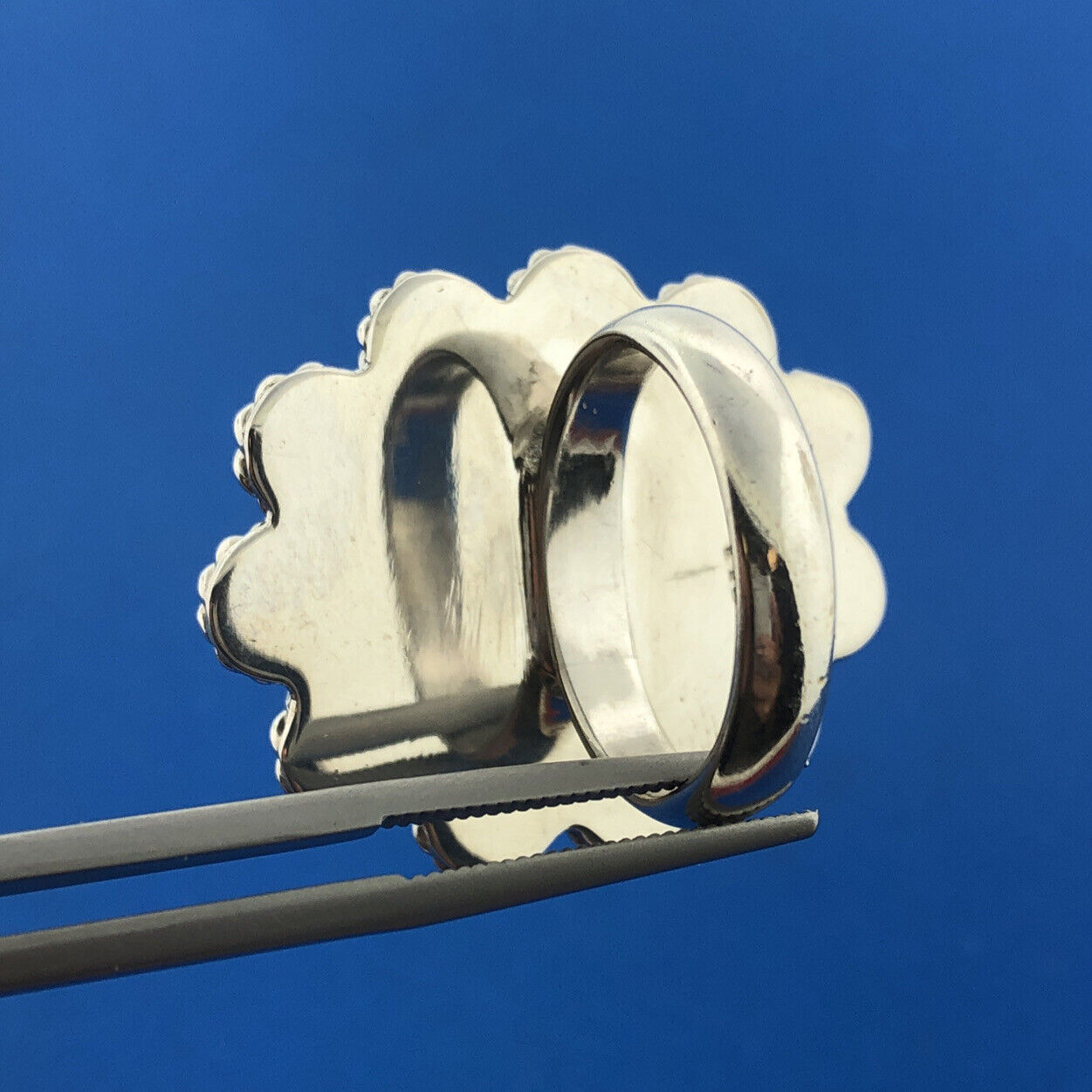 CII Mexican Sterling Silver 925 Cabochon Amazonite Oval Finger Ring Size 7.75