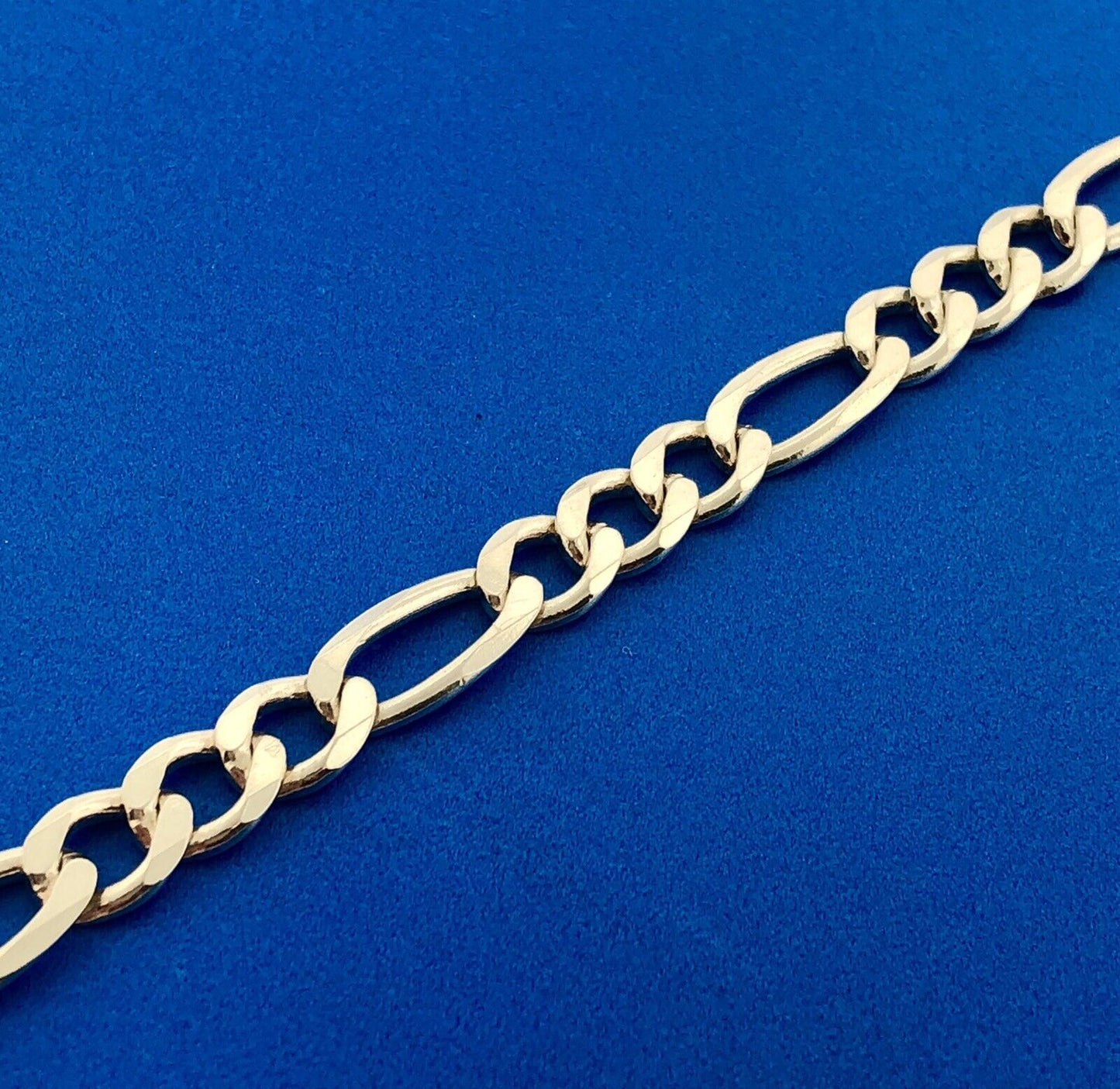 Milor Italy 925 Sterling Silver Unisex Figaro Link Statement Bracelet