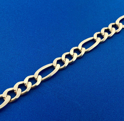 Milor Italy 925 Sterling Silver Unisex Figaro Link Statement Bracelet