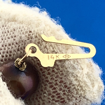 Lustrous Designer 14K Yellow Gold Uniform Chocolate Pearl Necklace