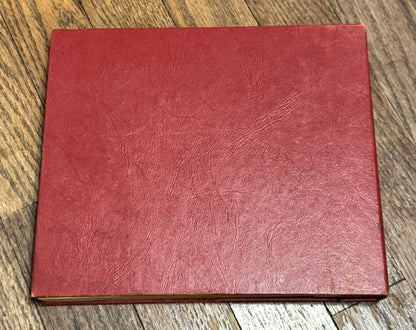 1960's Red Leather RECORDS Book Containing Ten 45 Mixed Artists Vinyl Lot