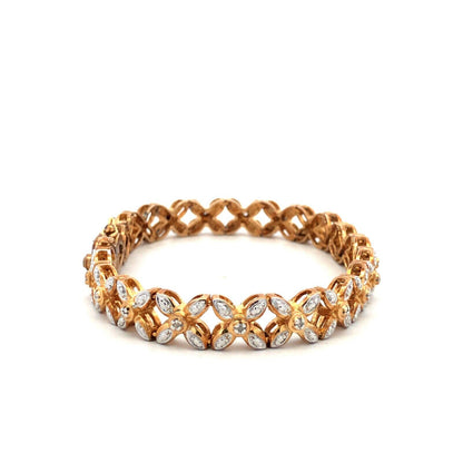 Designer 925 Sterling Silver Vermeil Gold Tone Diamond X And O Tennis Bracelet