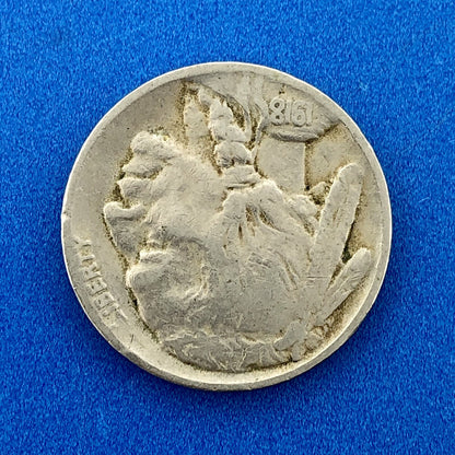 1918 P Indian Head Buffalo Nickel Better Key Scarce Philadelphia Mint Coin