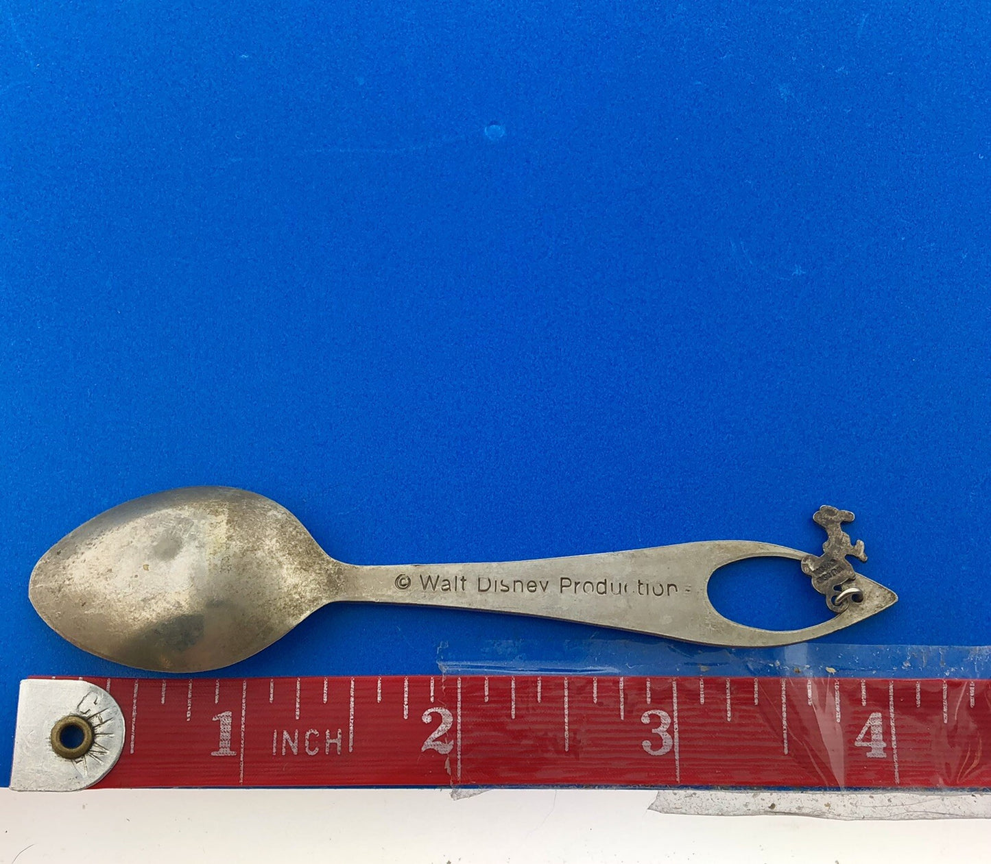 Vintage Silver Tone Walt Disney World Souvenir Spoon Mickey Mouse Dangle Charm